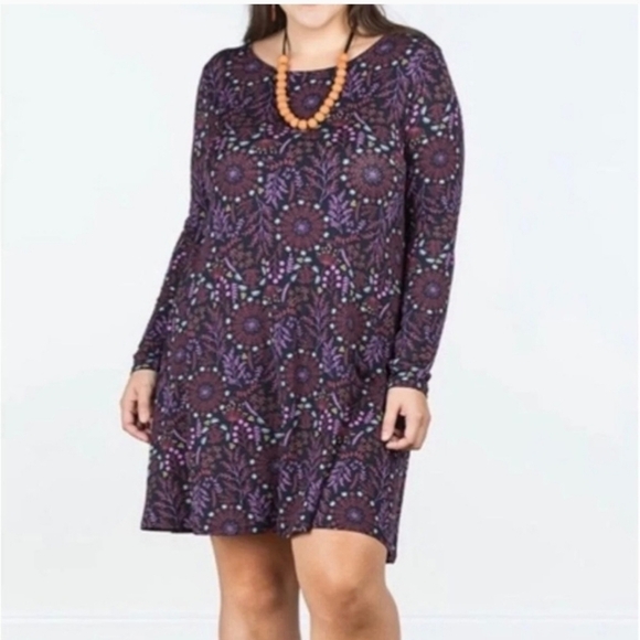 Matilda Jane “New Resolution” Navy Blue Floral Dress Size XL - Picture 2 of 8